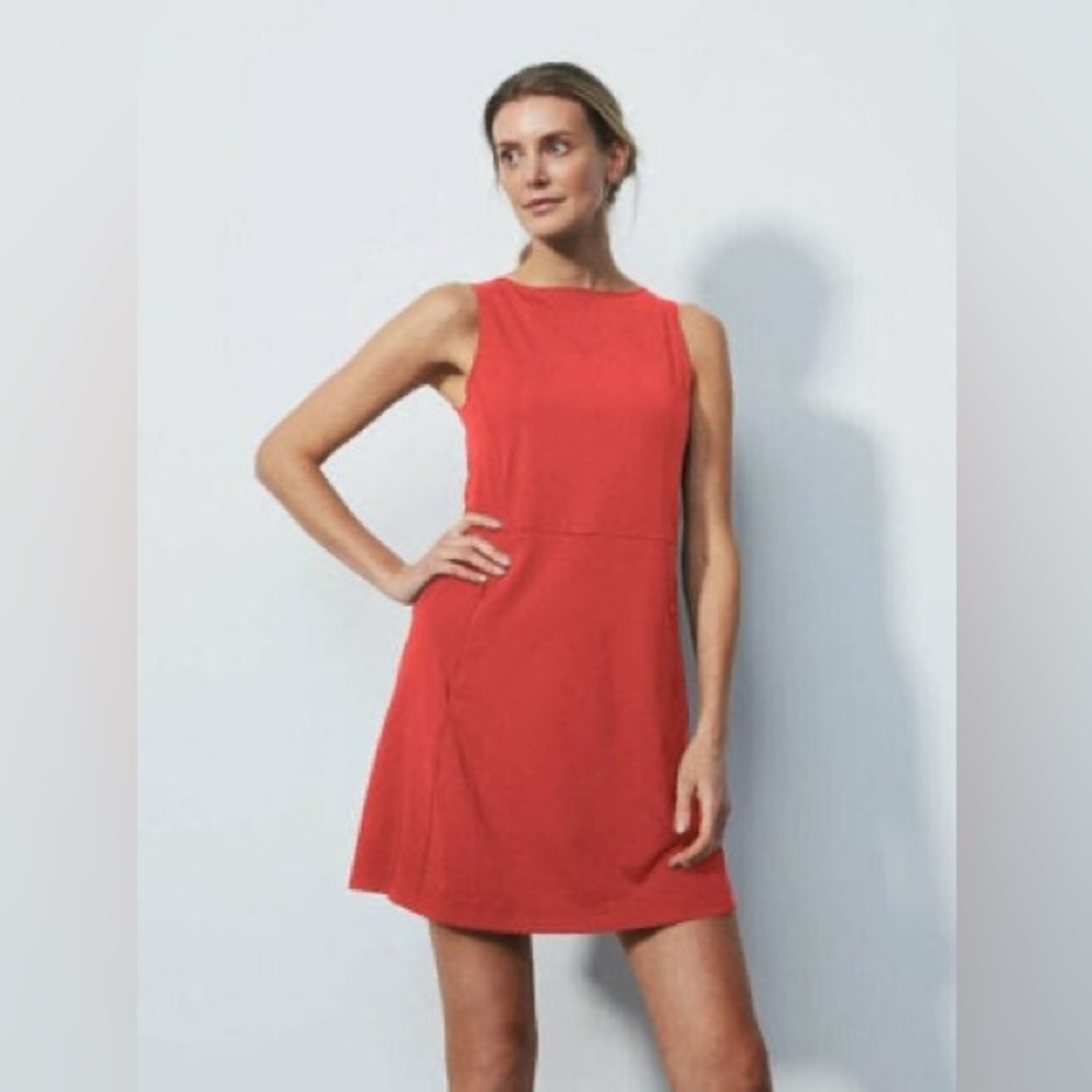 Daily Sports Coral-Red Sleeveless Mini Dress